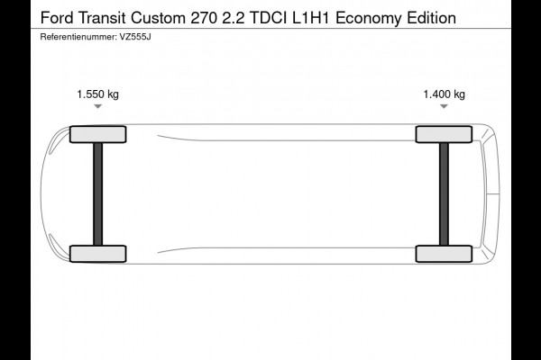 Ford Transit Custom 270 2.2 TDCI L1H1 Economy Edition