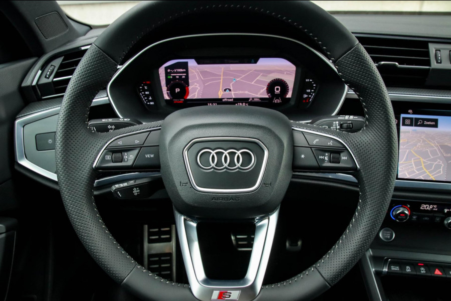 Audi Q3 35 TFSI 1.5 TFSI S Line Pro Line S 150pk S-Tronic! 1e Eig|DLR|Virtual Cockpit|LED Matrix|Leder|Side|19inch|Black|Trekhaak