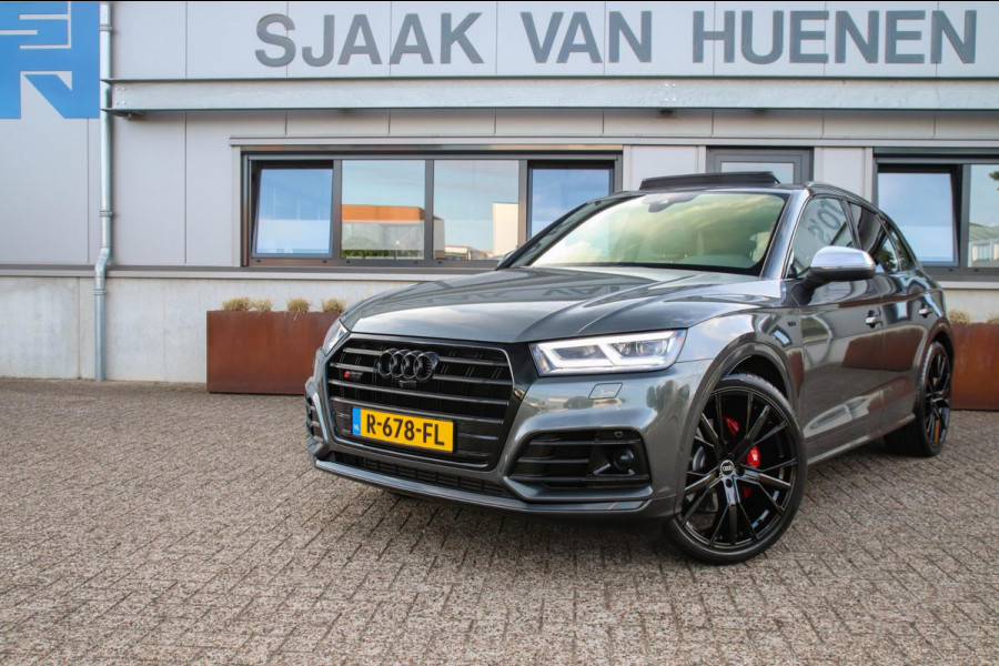 Audi SQ5 3.0TFSI Q5 Quattro S-Line 354pk Automaat! 1e Eig|DLR|Luchtvering|Kuipstoelen|Panoramadak|Virtual Cockpit|Black|Carbon|22