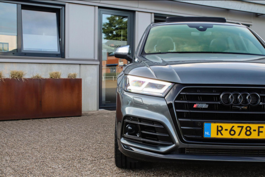 Audi SQ5 3.0TFSI Q5 Quattro S-Line 354pk Automaat! 1e Eig|DLR|Luchtvering|Kuipstoelen|Panoramadak|Virtual Cockpit|Black|Carbon|22