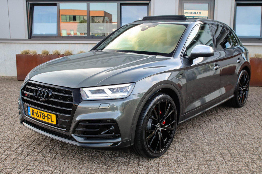 Audi SQ5 3.0TFSI Q5 Quattro S-Line 354pk Automaat! 1e Eig|DLR|Luchtvering|Kuipstoelen|Panoramadak|Virtual Cockpit|Black|Carbon|22