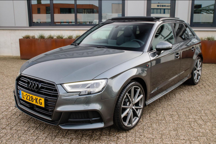 Audi A3 Sportback 1.4 TFSI Pro Line S S-line Facelift 150pk S-Tronic! Supersport Kuipstoelen|Panoramadak|LED Matrix|Black|19inch