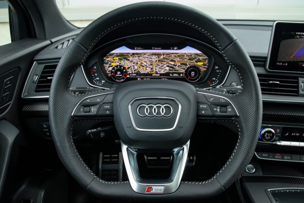 Audi Q5 2.0 TFSI Quattro Pro Line S S-Line 252pk Automaat 1e|DLR|Panoramadak|Virtual Cockpit|Valcona Leder|LED Matrix|Black|21inch