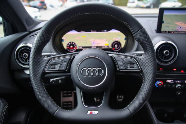 Audi A3 Sportback 2.0TFSI S3 quattro Facelift 310pk S-Tronic 2e Eig|DLR|Kuipstoelen|Virtual Cockpit|Panoramadak|Magnetic|LED|Black