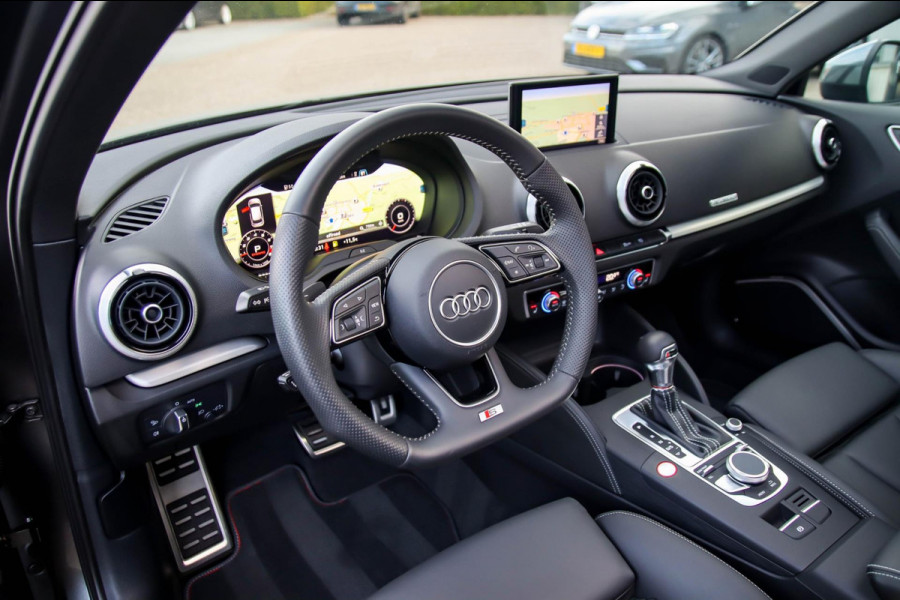 Audi A3 Sportback 2.0TFSI S3 quattro Facelift 310pk S-Tronic 2e Eig|DLR|Kuipstoelen|Virtual Cockpit|Panoramadak|Magnetic|LED|Black