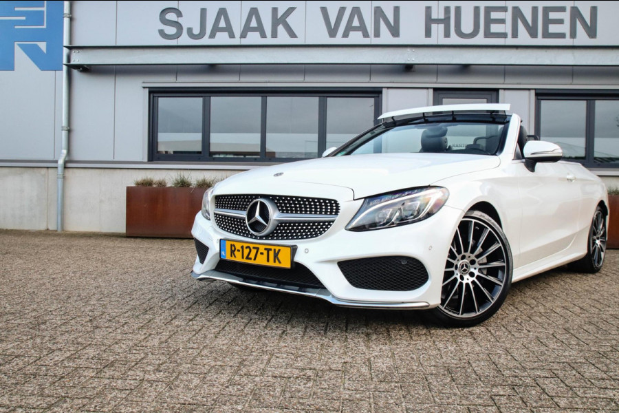 Mercedes-Benz C-Klasse Cabrio 180 Edition 1 AMG Styling 9G Automaat 156pk 1 Eig|DLR|23dkm|Lederen sportstoelen|LED|Airscarf|19inch