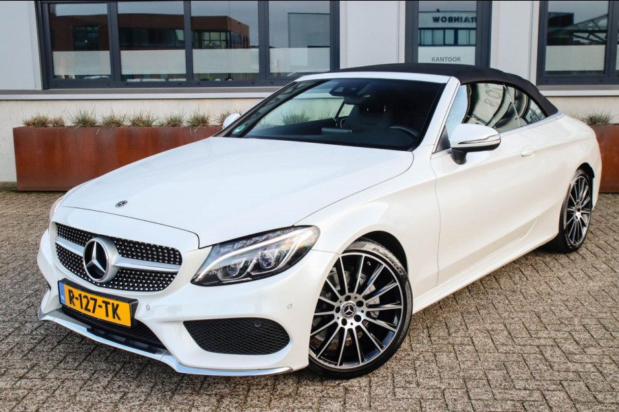 Mercedes-Benz C-Klasse Cabrio 180 Edition 1 AMG Styling 9G Automaat 156pk 1 Eig|DLR|23dkm|Lederen sportstoelen|LED|Airscarf|19inch