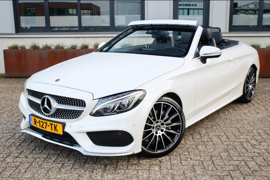 Mercedes-Benz C-Klasse Cabrio 180 Edition 1 AMG Styling 9G Automaat 156pk 1 Eig|DLR|23dkm|Lederen sportstoelen|LED|Airscarf|19inch