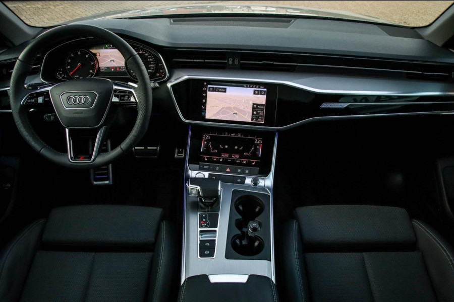 Audi A6 Avant 45 2.0TFSI Quattro S line Edition 245pk Automaat! 1e|Audi Exclusive Nardo|Panoramadak|Leder|LED Matrix|Black|21inch