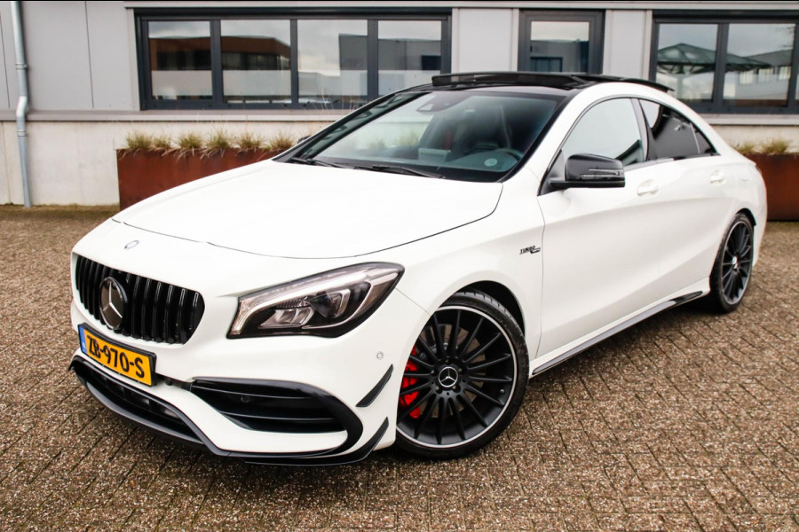 Mercedes-Benz CLA-Klasse CLA 45 AMG 4MATIC 7G 381pk! Dealer|Full Option|Designo|Panoramadak|Schaalstoelen incl. Memory|Performance