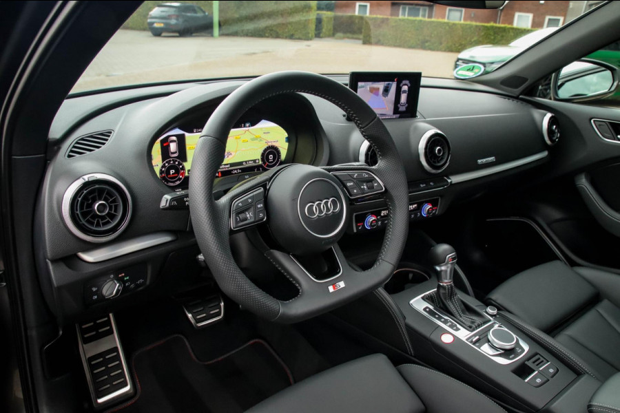 Audi S3 Sportback 2.0TFSI A3 quattro Facelift 310pk S-Tronic 1e Eig|DLR|Kuipstoelen|Virtual Cockpit|Panoramadak|Magnetic|LED|Black