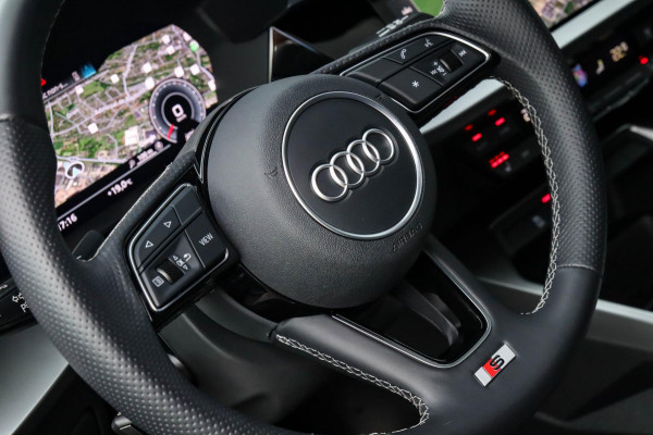 Audi A3 Sportback 35 1.5 TFSI S Edition One S-line 150pk S-Tronic Lederen kuipstoelen|Virtual Cockpit|Panoramadak|LED Matrix|Black