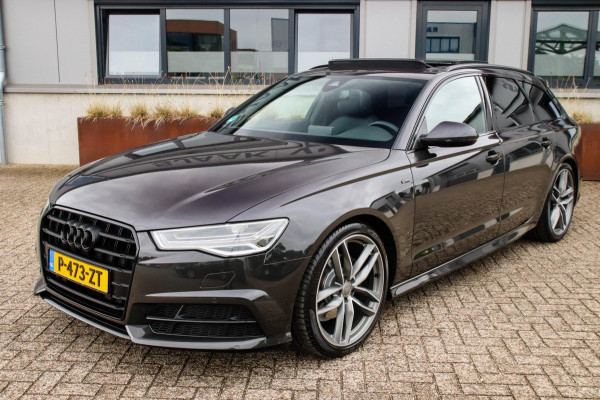 Audi A6 Avant 1.8 TFSI ultra Sport S-Line Automaat 190pk! 2e Eig|DLR|Panoramadak|Lederen sportstoelen|LED Matrix|BOSE|20inch|Black