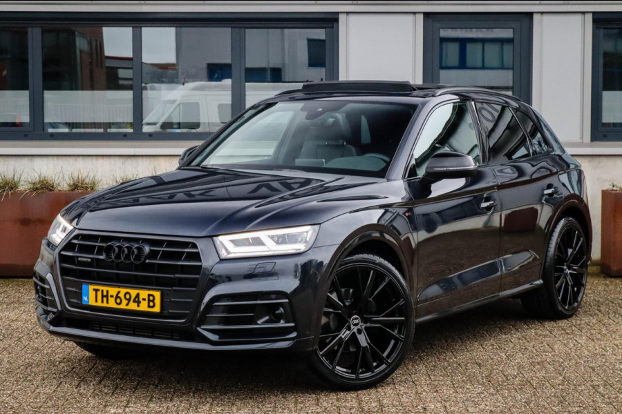 Audi Q5 2.0 TFSI Quattro Pro Line S S-Line 252pk Automaat! 1e|NL|DLR|Luchtvering|Kuipstoelen|Panoramadak|Virtual Cockpit|B&O|Black