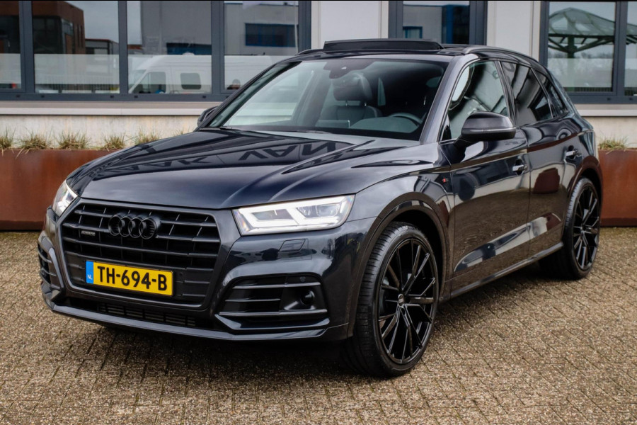 Audi Q5 2.0 TFSI Quattro Pro Line S S-Line 252pk Automaat! 1e|NL|DLR|Luchtvering|Kuipstoelen|Panoramadak|Virtual Cockpit|B&O|Black