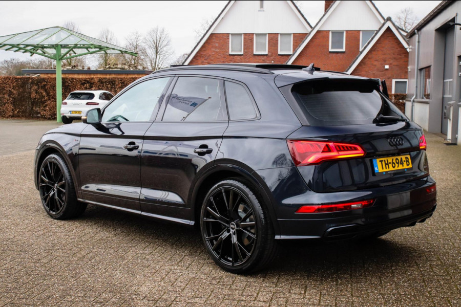 Audi Q5 2.0 TFSI Quattro Pro Line S S-Line 252pk Automaat! 1e|NL|DLR|Luchtvering|Kuipstoelen|Panoramadak|Virtual Cockpit|B&O|Black