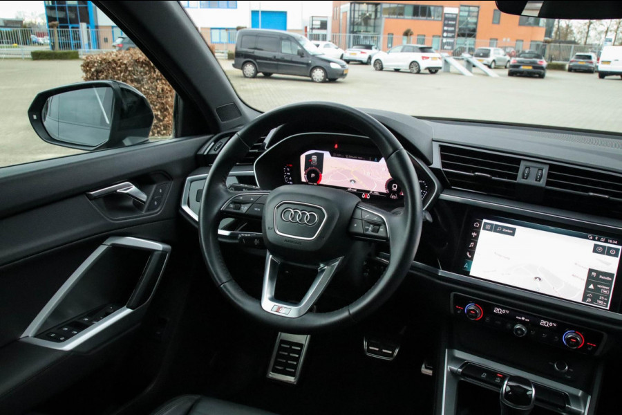 Audi Q3 35 TFSI 1.5 TFSI S Line Pro Line S 150pk S-Tronic! 1e|Panoramadak|Virtual Cockpit|LED|Leder elektrisch|Lane|20inch|Black