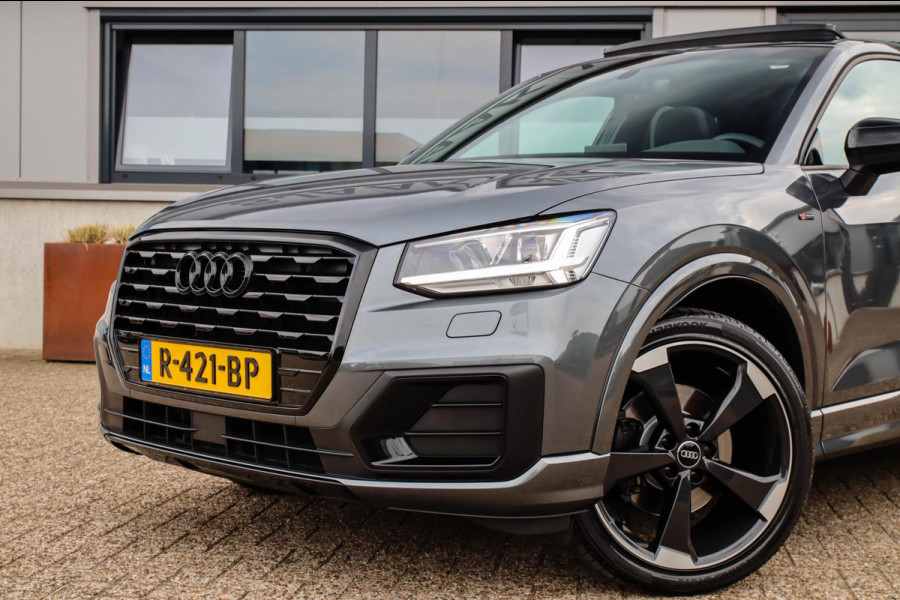 Audi Q2 1.4 TFSI CoD Sport Pro Line S S-line 150pk S-Tronic! 1e Eig|DLR|Panoramadak|LED Matrix|3D Knippers|Leder|Black|19|Trekhaak