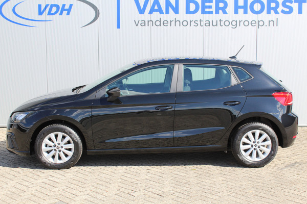 Seat Ibiza 1.0-96pk TSI Style. NIEUWSTE MODEL In nieuwstaat ! Volautm. airco, camera, elektr. ramen v+a, LED verlichting, stoelverwarming, metallic lak, Isofix, LM wielen, Apple Carplay / Android auto etc.