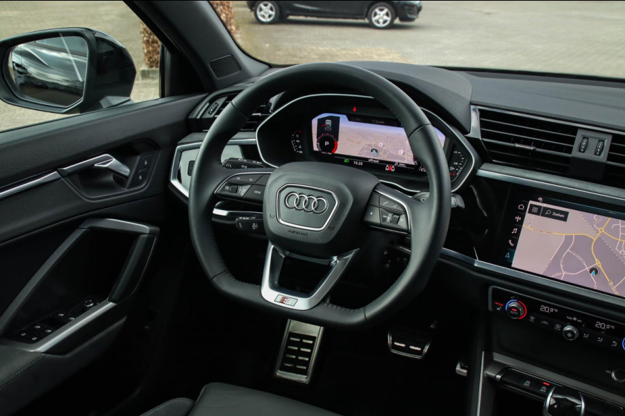 Audi Q3 35 TFSI 1.5 TFSI S Line Pro Line S 150pk S-Tronic! 1e|Panoramadak|Virtual Cockpit|LED Matrix|Leder elektrisch|Black|20inch