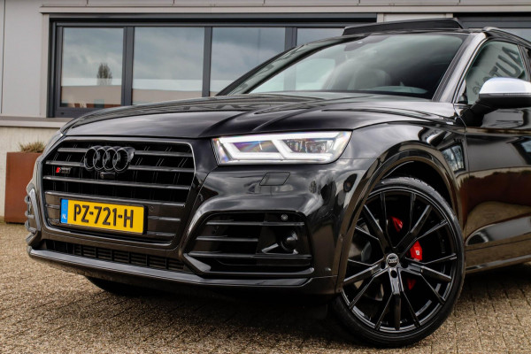 Audi Q5 3.0TFSI SQ5 Quattro S-Line 354pk Automaat! 1e Eig|NL|DLR|Luchtvering|Kuipstoelen|Panoramadak|Virtual Cockpit|Black|Carbon