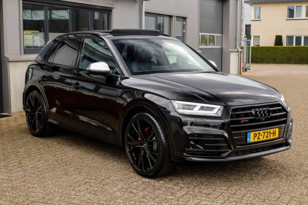 Audi Q5 3.0TFSI SQ5 Quattro S-Line 354pk Automaat! 1e Eig|NL|DLR|Luchtvering|Kuipstoelen|Panoramadak|Virtual Cockpit|Black|Carbon