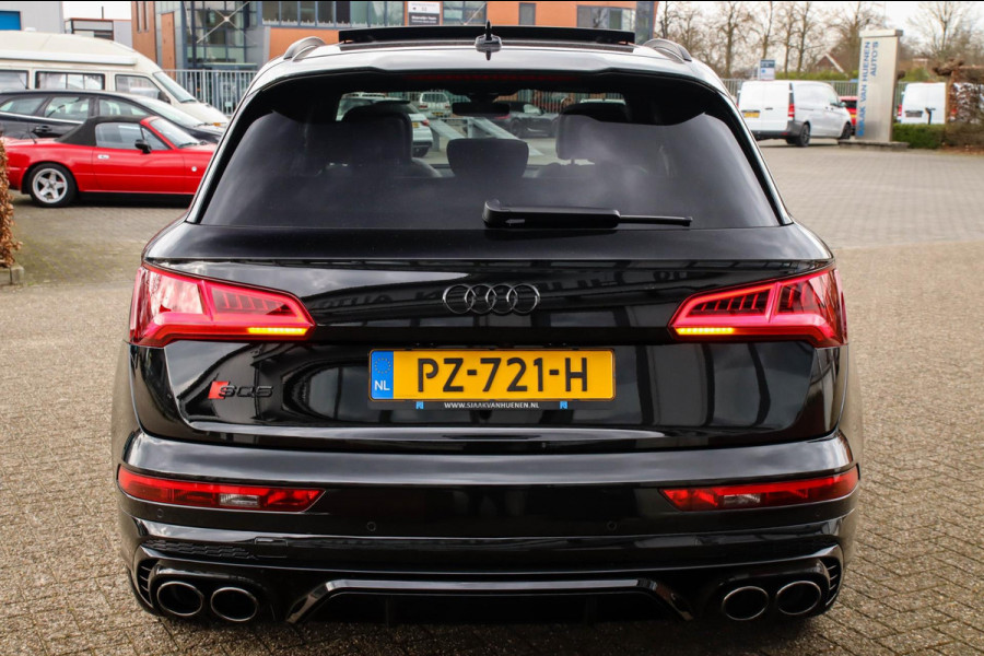 Audi Q5 3.0TFSI SQ5 Quattro S-Line 354pk Automaat! 1e Eig|NL|DLR|Luchtvering|Kuipstoelen|Panoramadak|Virtual Cockpit|Black|Carbon