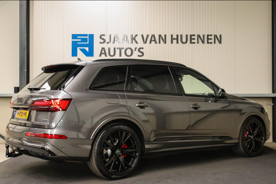 Audi Q7 55TFSI e Quattro Pro Line S S-Line 381pk Automaat! 1e Eig|DLR|Luchtvering|Panoramadak|Virtual|HD Matrix LED|Black|Trekhaak