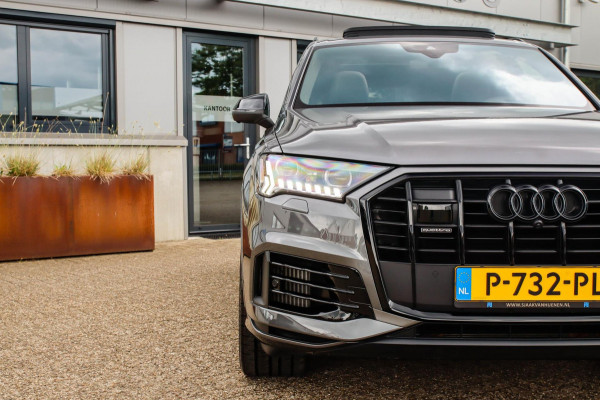 Audi Q7 55TFSI e Quattro Pro Line S S-Line 381pk Automaat! 1e Eig|DLR|Luchtvering|Panoramadak|Virtual|HD Matrix LED|Black|Trekhaak