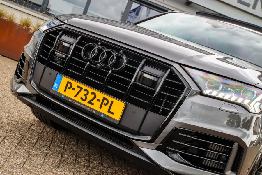 Audi Q7 55TFSI e Quattro Pro Line S S-Line 381pk Automaat! 1e Eig|DLR|Luchtvering|Panoramadak|Virtual|HD Matrix LED|Black|Trekhaak