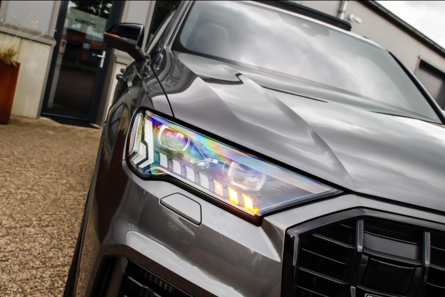 Audi Q7 55TFSI e Quattro Pro Line S S-Line 381pk Automaat! 1e Eig|DLR|Luchtvering|Panoramadak|Virtual|HD Matrix LED|Black|Trekhaak