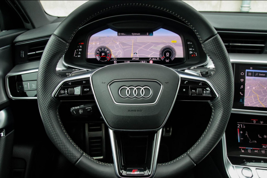 Audi A6 Avant 45 2.0TFSI Quattro S line Edition 245pk Automaat! 1e|Panoramadak|Virtual Cockpit|Leder|HD Matrix LED|Black|Trekhaak