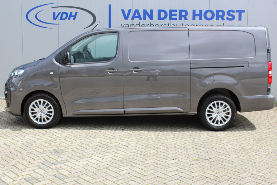 Fiat Scudo 2.0-145pk MultiJet L3H1 Professional. Airco, navigatie, boordcomputer, schuifdeur li.+re., regensensor, Apple carplay/Android auto, metallic lak, cruise cntrl, 3-zits, bluetooth telefoonvoorb. etc.