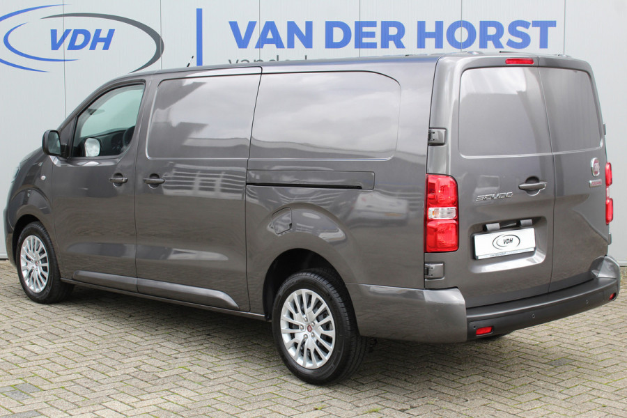 Fiat Scudo 2.0-145pk MultiJet L3H1 Professional. Airco, navigatie, boordcomputer, schuifdeur li.+re., regensensor, Apple carplay/Android auto, metallic lak, cruise cntrl, 3-zits, bluetooth telefoonvoorb. etc.