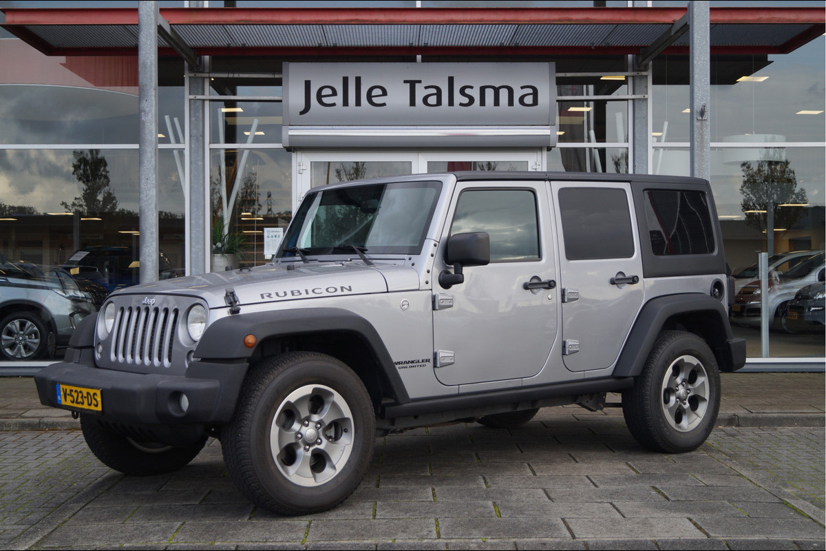 Jeep Wrangler 2.8 CRD Rubicon Grijs Kenteken! | Trekhaak Afneembaar | Navigatie | Airco | Stoelverwarming