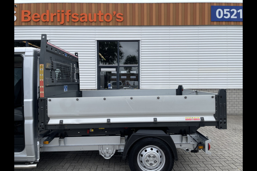 Fiat Ducato 35H 2.3 MultiJet 150pk Maxi L3H1 DC 6 persoons Pickup kipper / rijklaar € 33.950 ex btw / lease vanaf € 661 / airco / cruise / navi / zilver metallic / trekhaak 3000 kg !