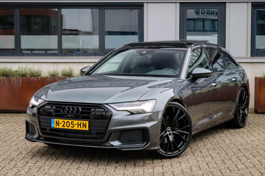 Audi A6 Avant 45 2.0TFSI Quattro S line Edition 245pk Automaat! 1e|Panoramadak|Virtual Cockpit|Leder|HD Matrix LED|Black|Trekhaak