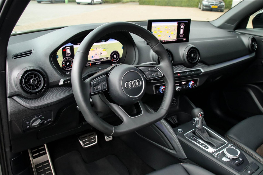 Audi Q2 1.4 TFSI CoD Sport Pro Line S S-line 150pk S-Tronic! 2e Eig|DLR|Panoramadak|Virtual Cockpit|LED|3D Knippers|Leder|Ambiance