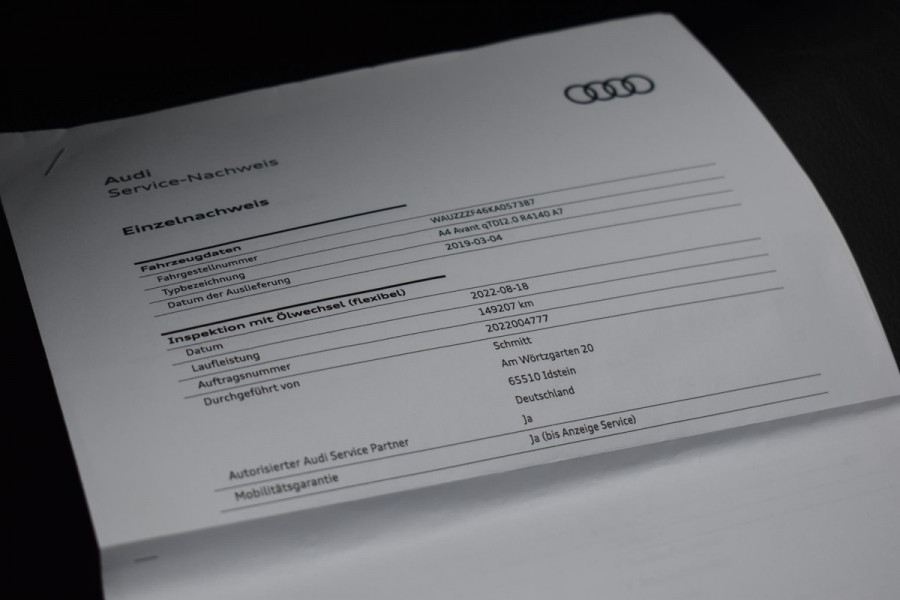 Audi A4 Avant 40 TDI quattro 3x S Line Pano Sfeer Virtual B&O Matrix