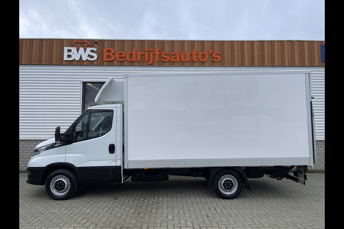 Iveco Daily 35S14H 2.3 automaat / bakwagen met Zepro ( Hiab ) laadklep / rijklaar € 30.950 ex btw / lease vanaf € 554 / cruise en climate control / standkachel / zijdeur / bijrijdersbank !