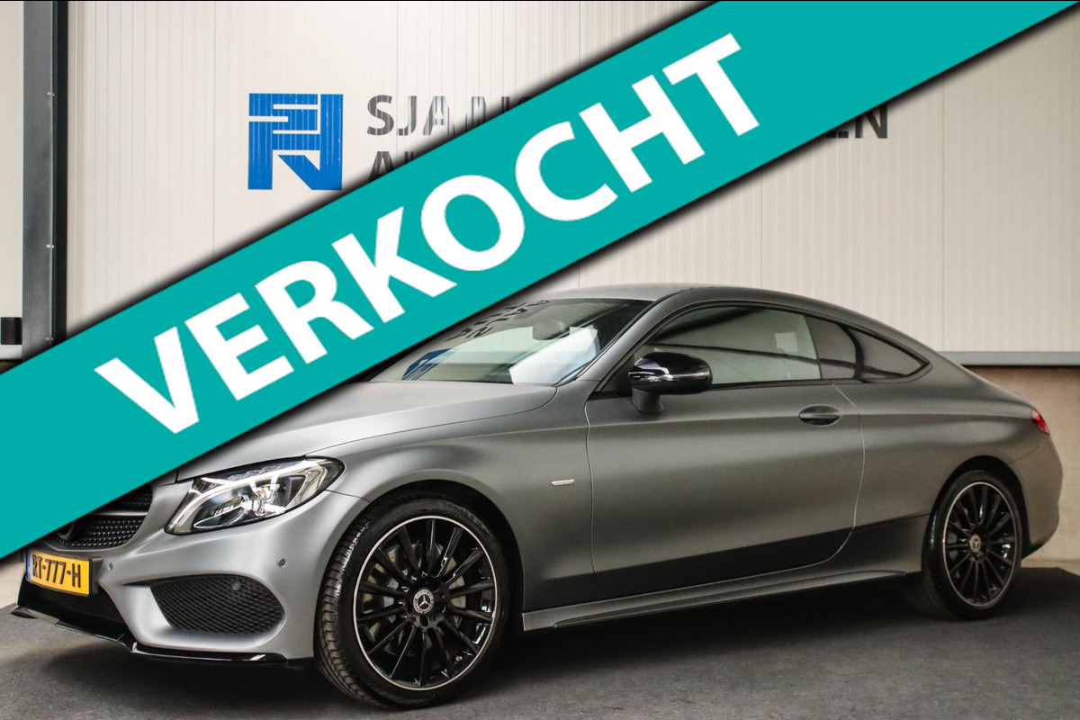 Mercedes-Benz C-Klasse Coupé 250 Business AMG Styling Night Edition 9G Automaat 211pk! DLR|Magno Grey|Lederen sportstoelen|19inch