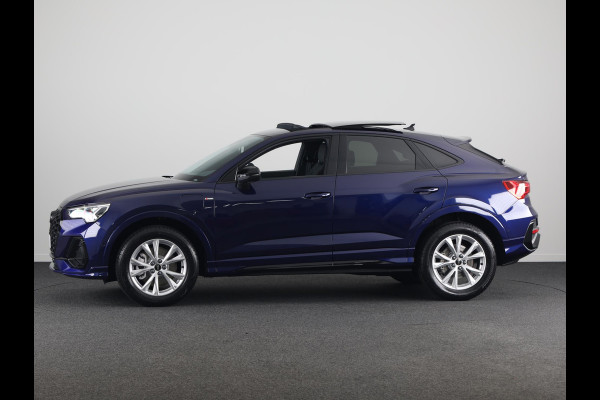 Audi Q3 Sportback 45 TFSI e S Edition Exclusive kleur: Misticblau perleffect