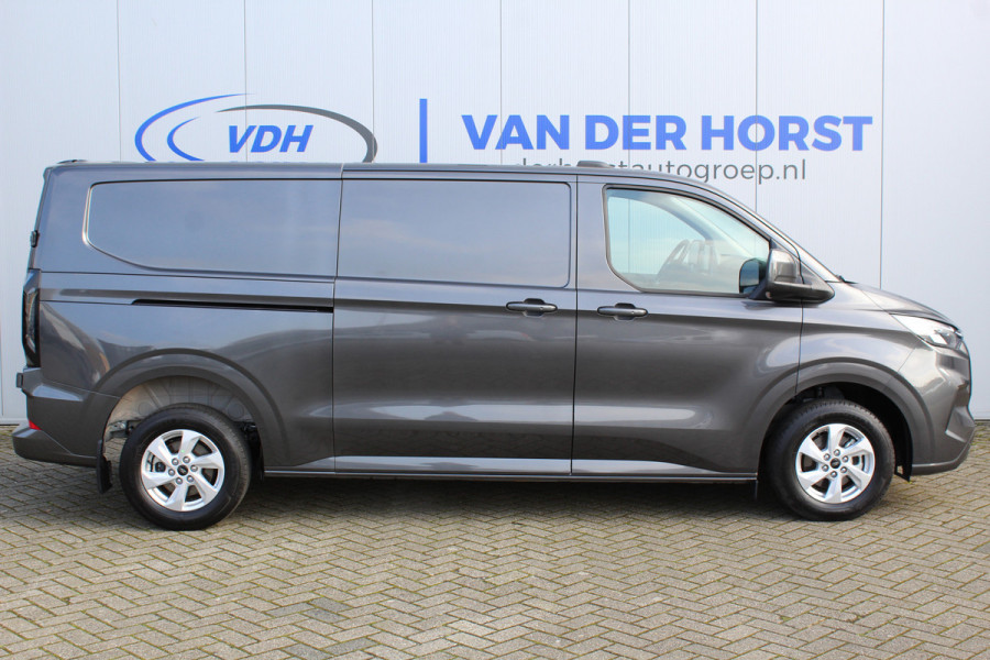 Ford Transit Custom 320 2.0-136pk TDCI L2H1 Limited. NIEUW MODEL ! Overtuig u van de rijkwaliteiten van dit nieuwe model Ford Transit Custom ! Volautm. airco, metallic lak, LM wielen, 3-zits, stoel-, spiegel- en voorraamverw., navigatie, telefoonvoorb., Apple Carplay/Android auto etc.