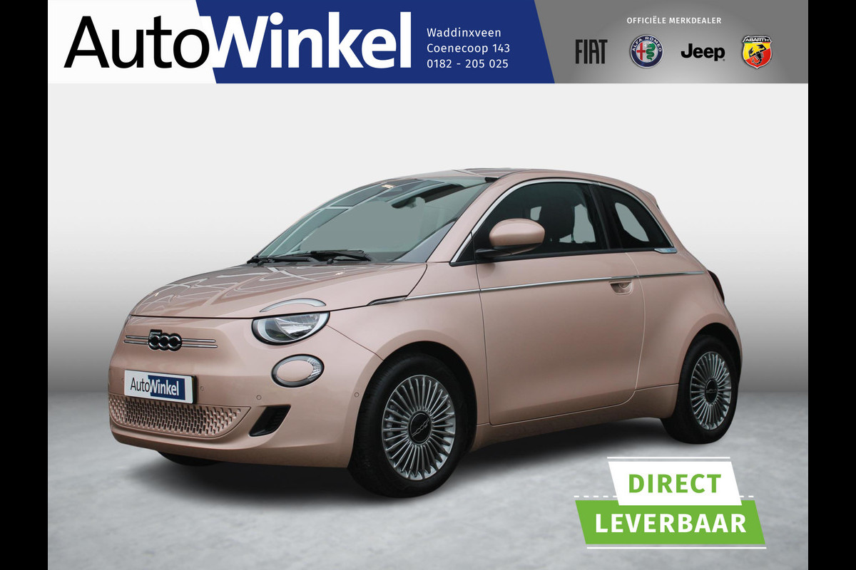 Fiat 500E 3+1 42 kWh | Clima | Cruise | Stoelverwarming | Apple Carplay | Priv. glass | BSM | Sepp € 2.000,-