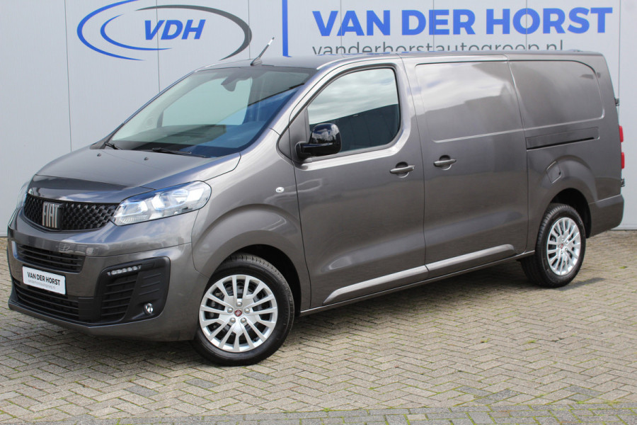 Fiat Scudo 2.0-145pk MultiJet L3H1 Professional. Airco, navigatie, boordcomputer, schuifdeur li.+re., regensensor, Apple carplay/Android auto, metallic lak, cruise cntrl, 3-zits, bluetooth telefoonvoorb. etc.