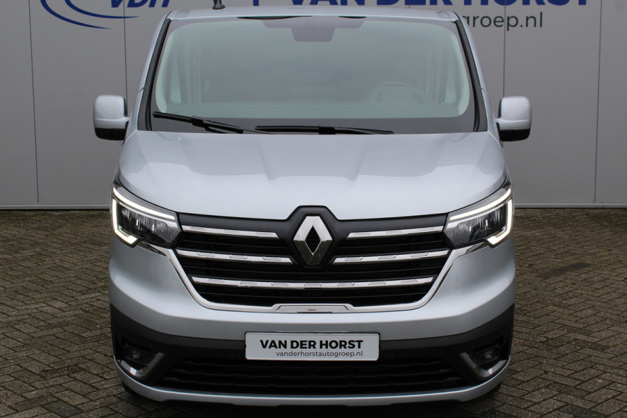 Renault Trafic 2.0-170pk dCi T29 L2H1 Luxe dubbele cabine AUTOMAAT. Zeer luxe Renault Trafic dubbele cabine. Volautm. airco, navigatie, telefoonvoorb., metallic lak, LM wielen, schuifdeur li.+re., armsteunen li.+re voor, Isofix etc, etc