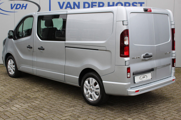 Renault Trafic 2.0-170pk dCi T29 L2H1 Luxe dubbele cabine AUTOMAAT. Zeer luxe Renault Trafic dubbele cabine. Volautm. airco, navigatie, telefoonvoorb., metallic lak, LM wielen, schuifdeur li.+re., armsteunen li.+re voor, Isofix etc, etc