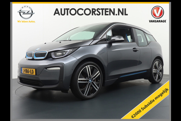 BMW i3 120Ah 42kWh 17695 na subsidie Gr.Navi-pro Camera Warmtepomp 20''LM Stoelverw. Pdc-A+Voor DAB Connected-Services Wifi-vb. Park-As Achteropkomend verkeer waarschuwing Advance pakket Connectivity-pakket Navigatie professional Teleservice