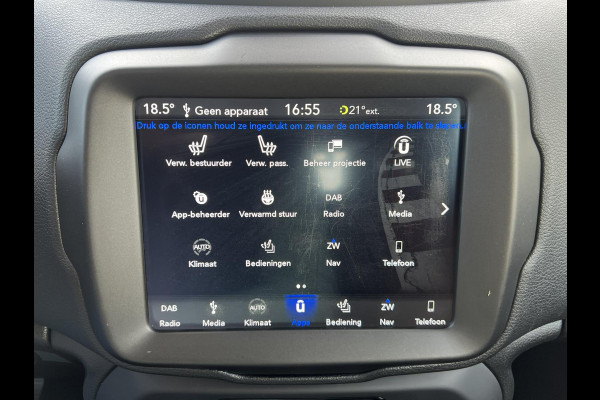 Jeep Renegade 1.0T-e Limited Carplay Climate Cruise Dab radio Stoelverwarming Keyless Parksensors