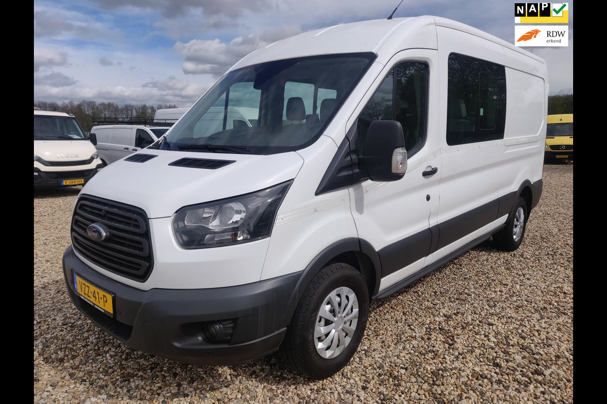 Ford Transit 350 2.0 TDCI L3H3 DC Trend , Dubbele cabine 7 persoons , Euro 6 , Apk Jan 2025